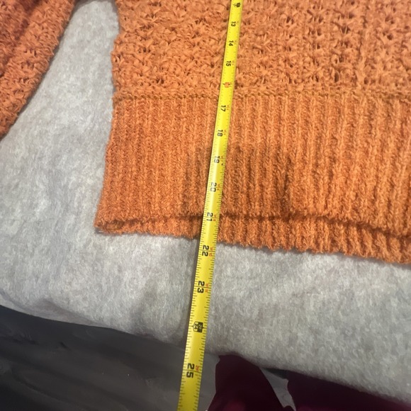 Free People Best Of You Long Sleeve Sunset Orange Sweater M Retail $128 - Picture 9 of 12